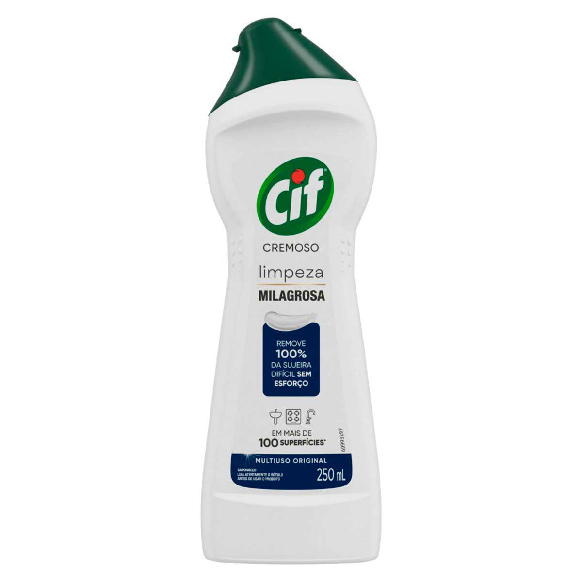 CIF Cremoso Limpeza Milagrosa remove 100% da sujeira 250 ml