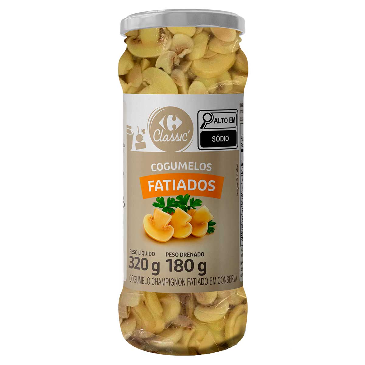 Cogumelo Champignon Fatiado em Conserva Carrefour 320g