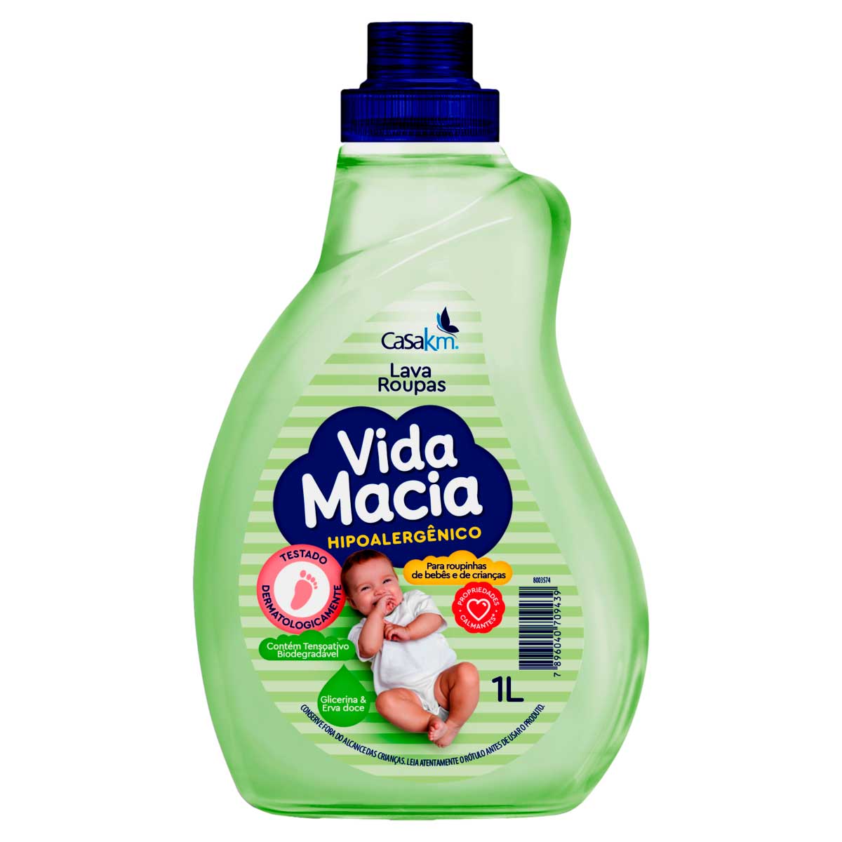 Kit Amaciante de Roupa + Lava-Roupa Glicerina & Erva-Doce Vida Macia 1L Cada