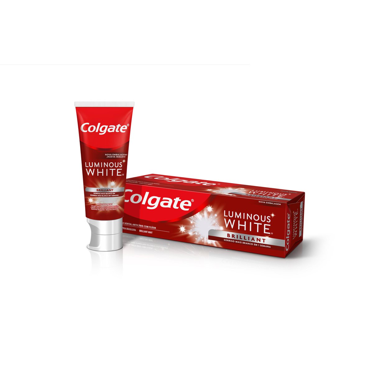 Creme Para Clareamento Dental Colgate Luminous White Brilliant Mint 70g