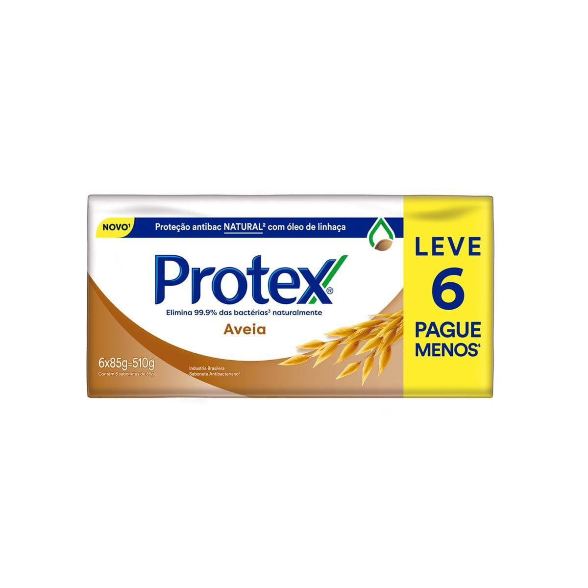 Sabonete Antibacteriano em Barra Protex Aveia 85g Promo 6un c/ Desconto