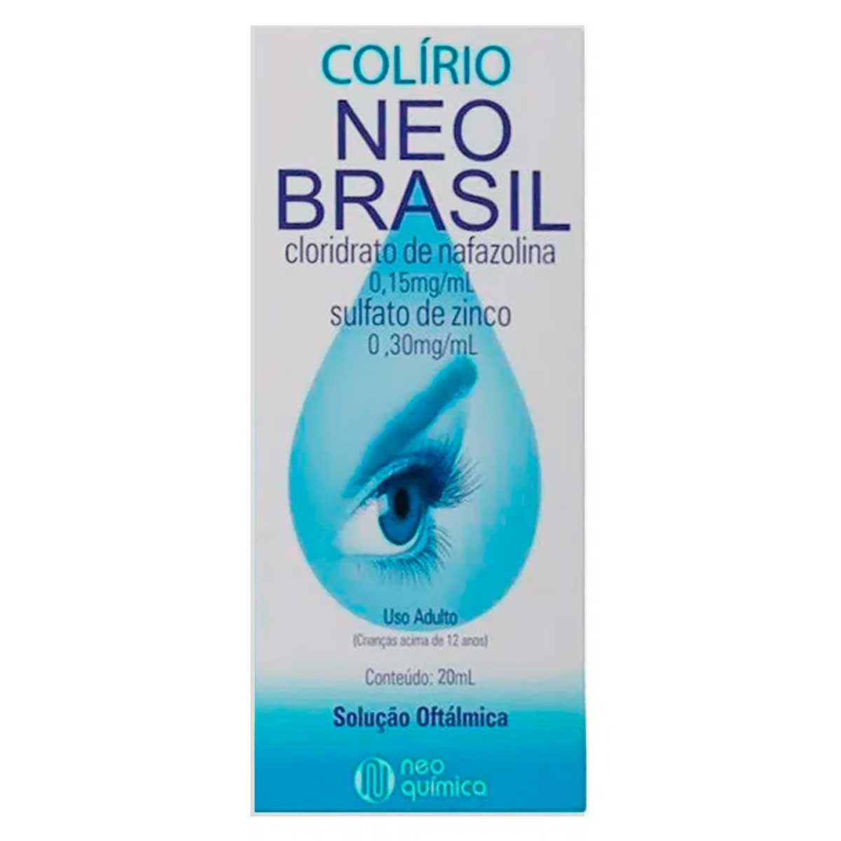 Colírio Neo Brasil 0,15mg/mL + 0,30mg/mL Frasco 20ml