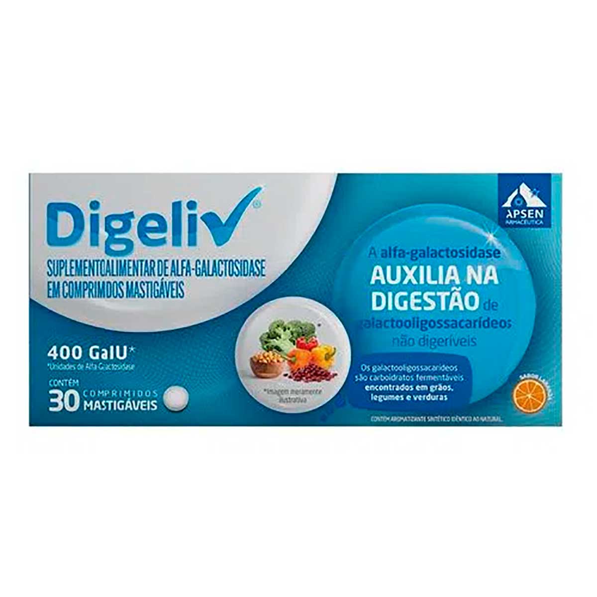 Suplemento Alimentar Digeliv 30 Comprimidos