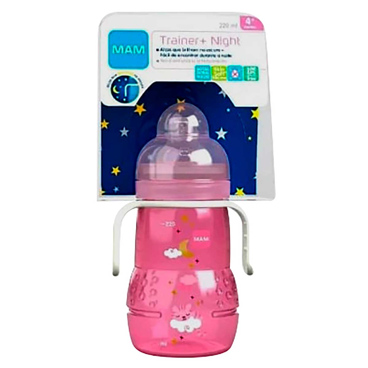 Copo de Treinamento Mam Trainer+ Night Transição 220ml Azul