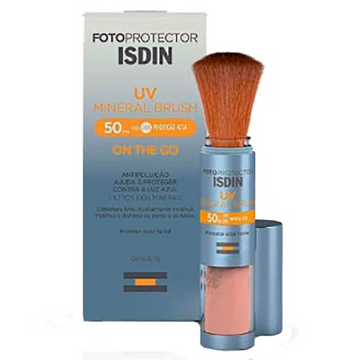 Protetor Solar Facial Isdin UV Mineral Brush FPS 50 com 2g