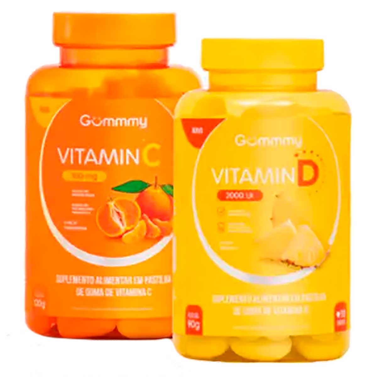 Kit Suplemento Alimentar Gummmy Vitamina C+ Vitamina D C/2