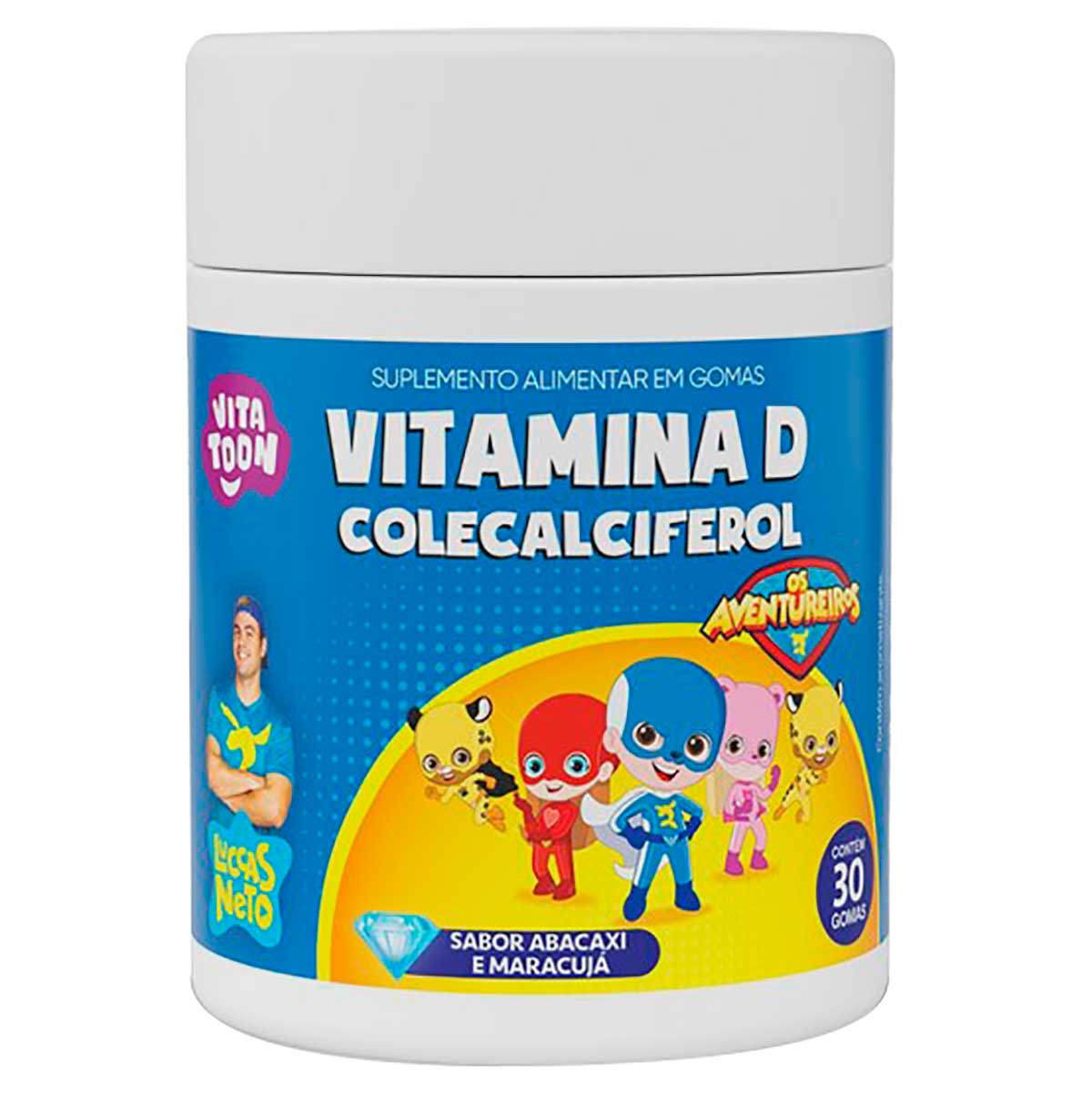 Vitatoon Vitamina D 2G Sabor Maracujá e Abacaxi 30 Gomas