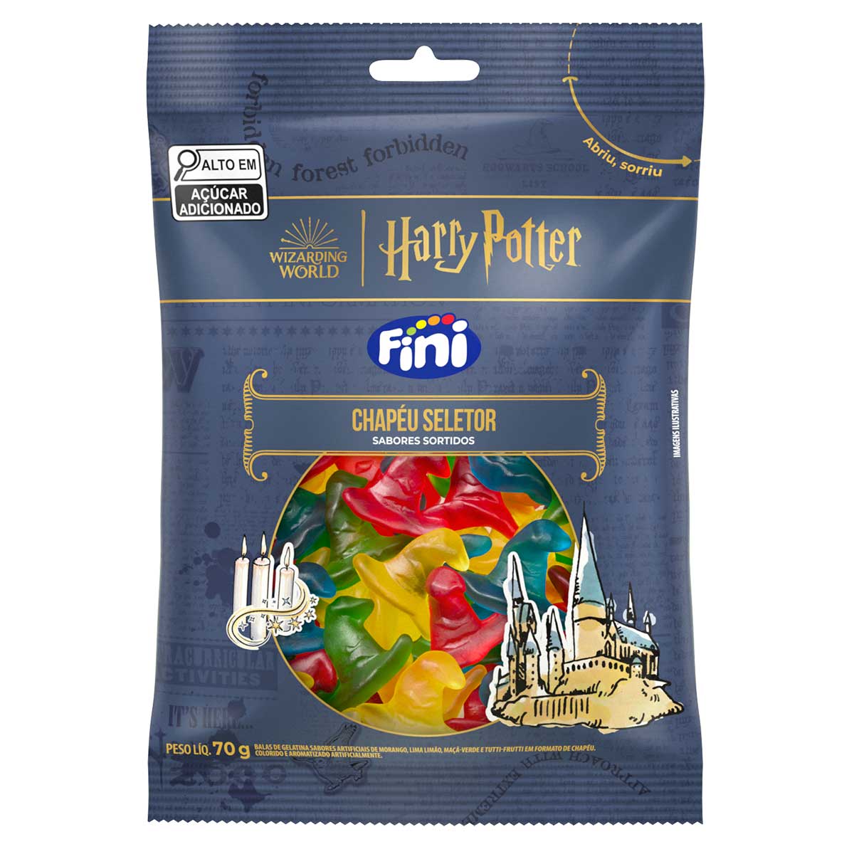 Bala Gelatina  Fini Chapeu Seletor Harry Potter 70g