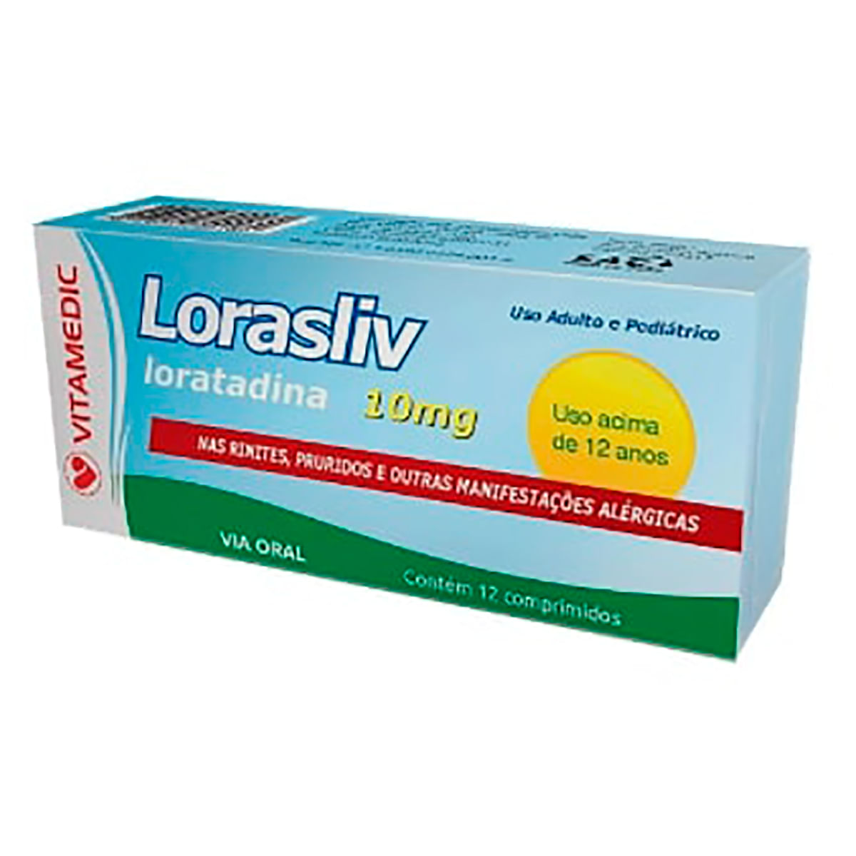 Lorasliv Loratadina 10mg 12 Comprimidos