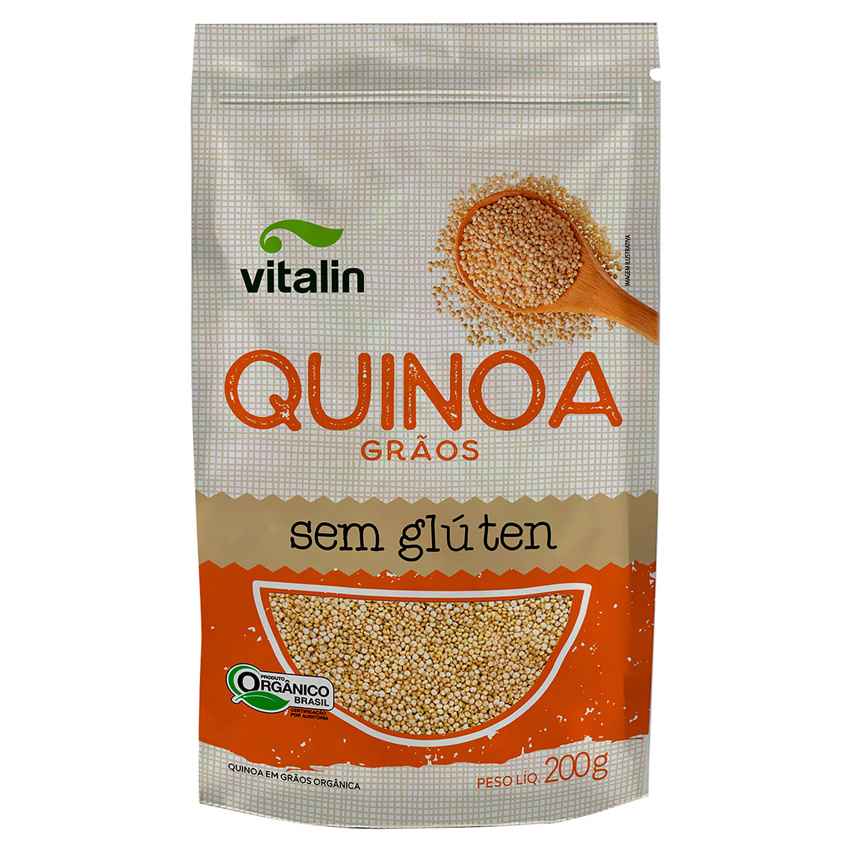 Quinoa em Grãos Integral Orgânica Vitalin 200g