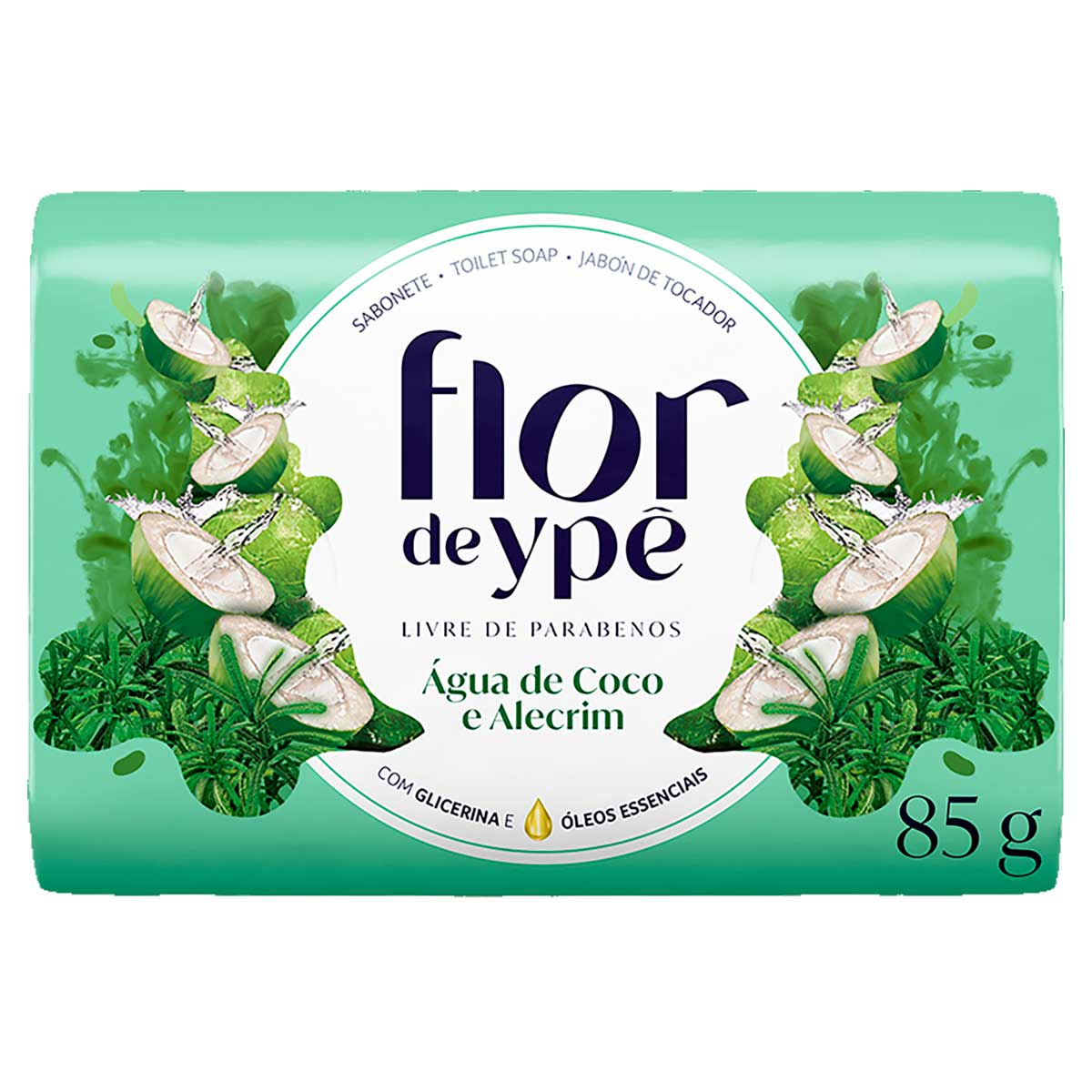 Sabonete em Barra Água de Coco e Alecrim Flor de Ypê 85g