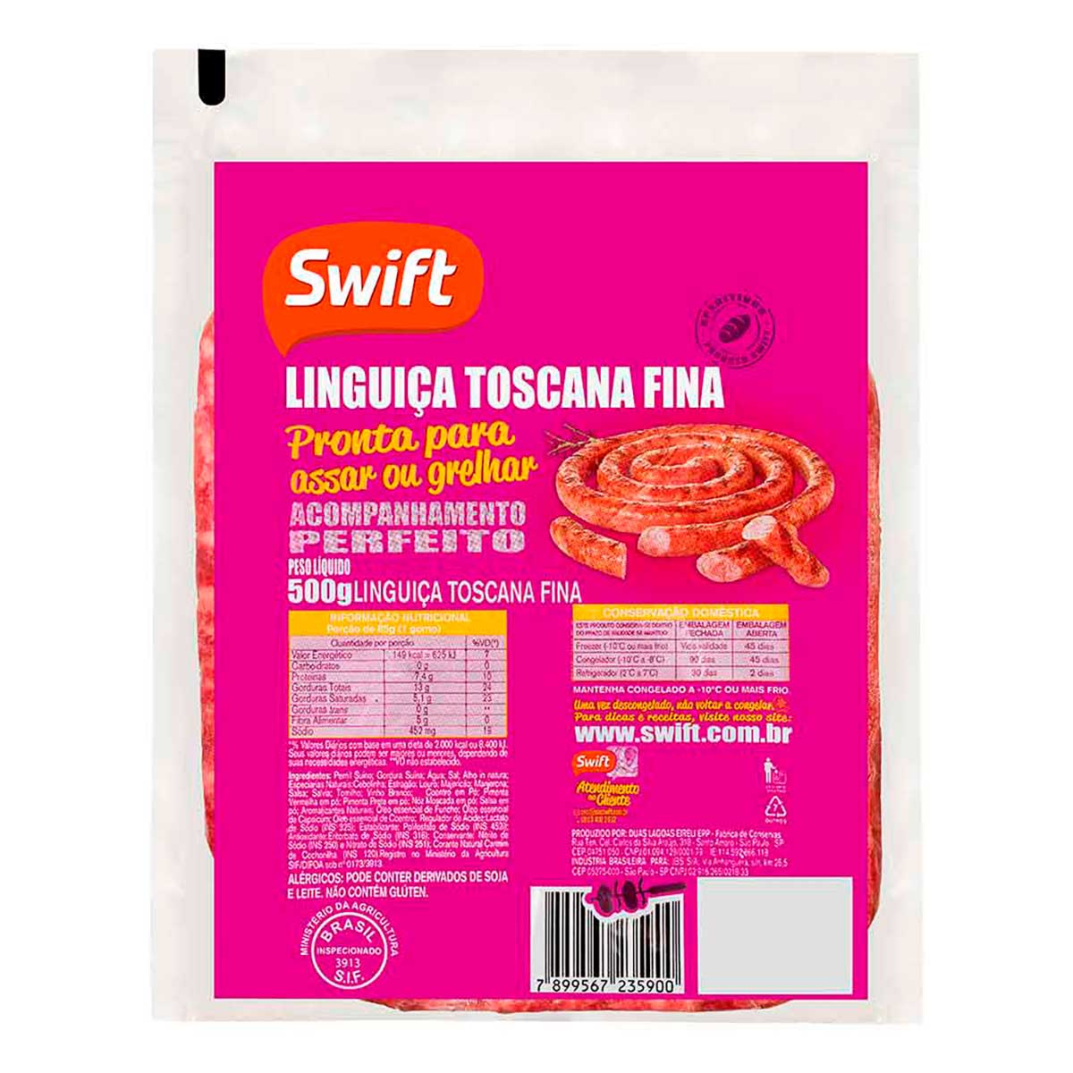 Linguiça Toscana Swift Fina 500 g