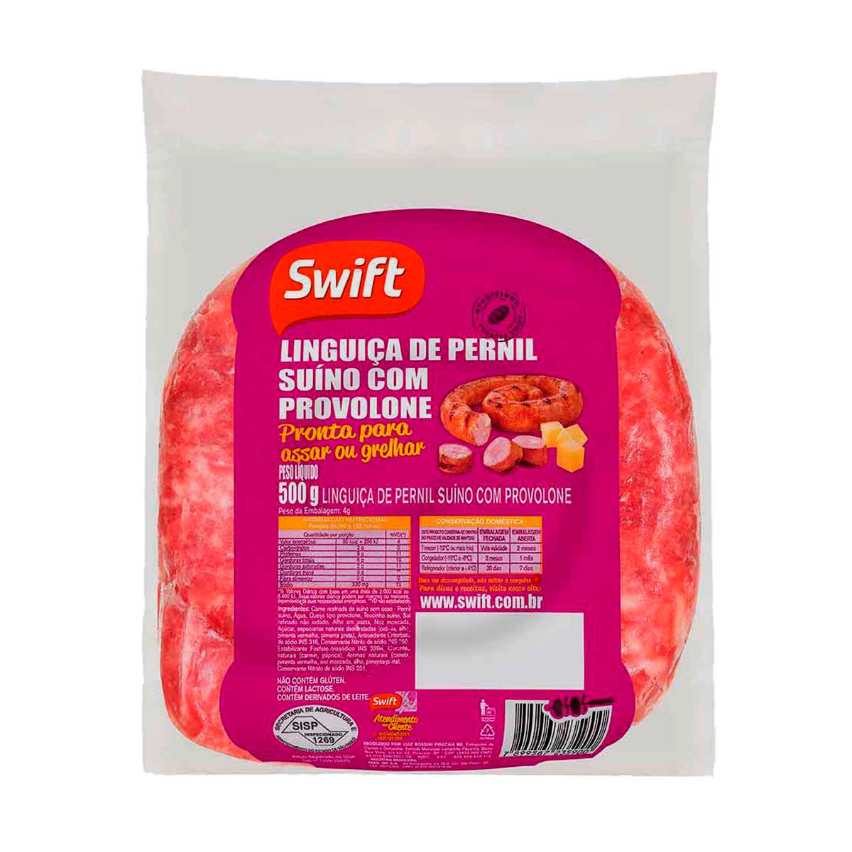 Linguiça Pernil com Provolone Swift 500 g