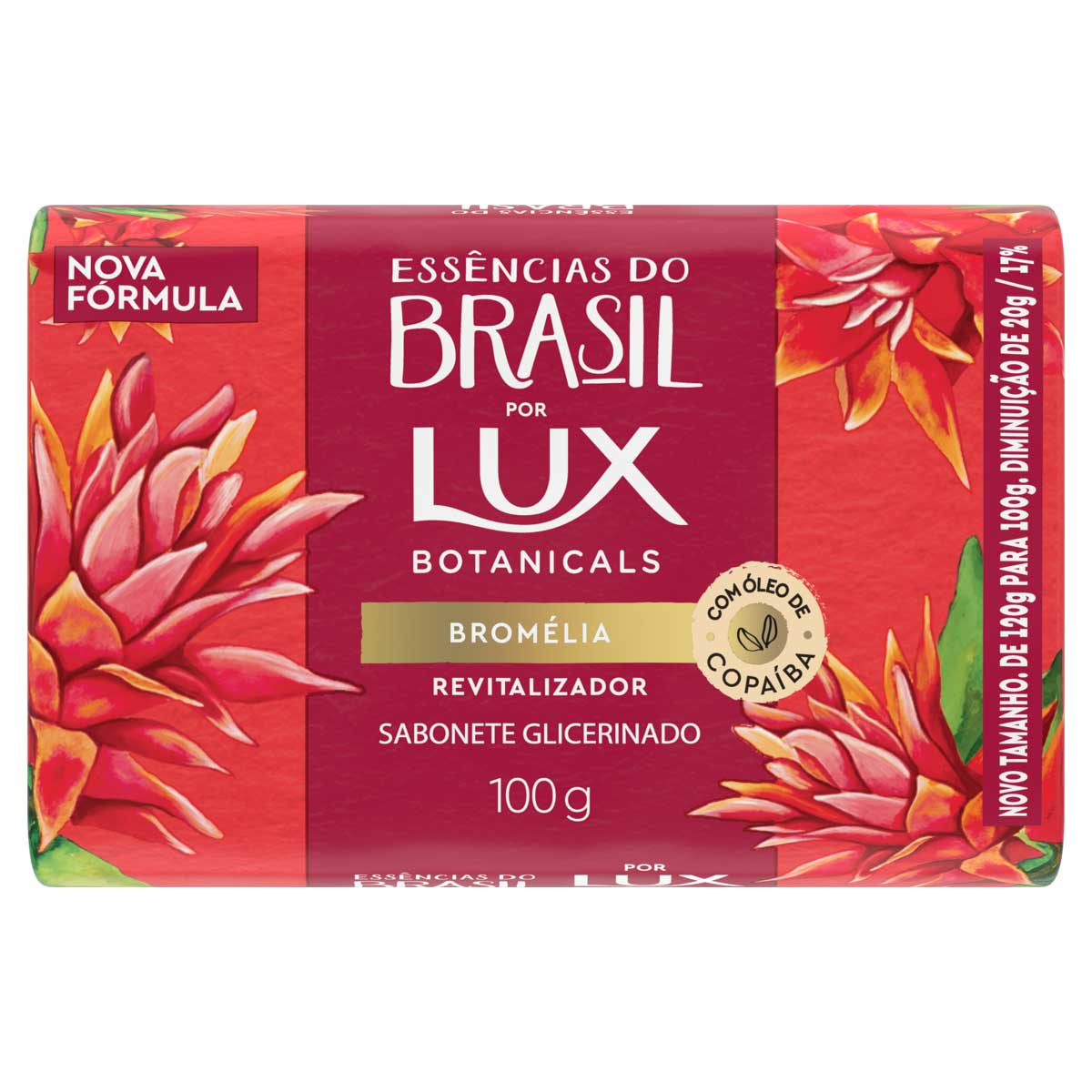 Sabonete Barra de Glicerina Bromélia Lux Botanicals Essências do Brasil 100g