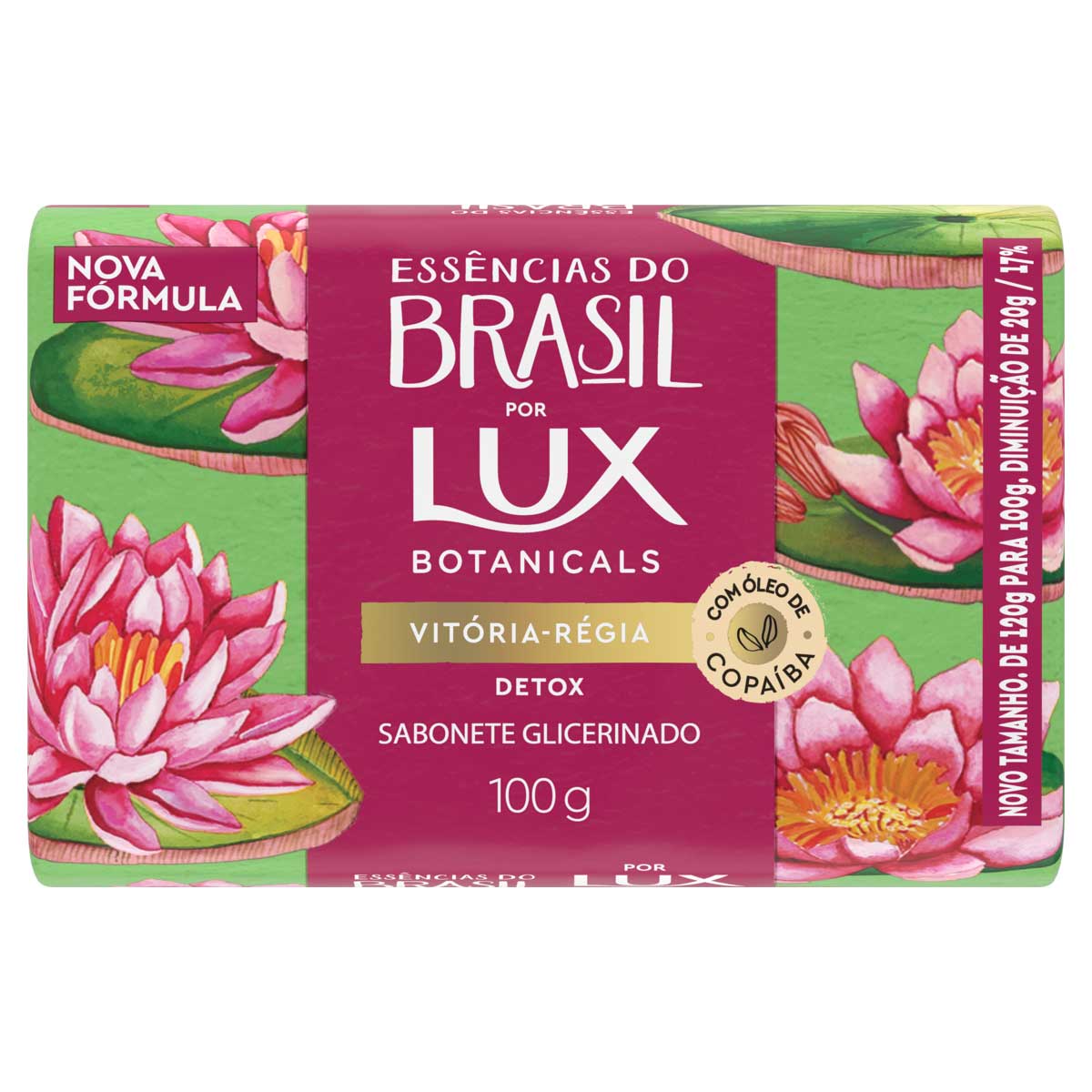 Sabonete Barra de Glicerina Vitória-Régia Lux Botanicals Essências do Brasil 100g