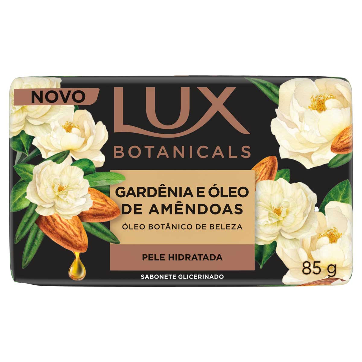 Sabonete Barra Glicerinado Gardênia e Óleo de Amêndoas Lux Botanicals 85g