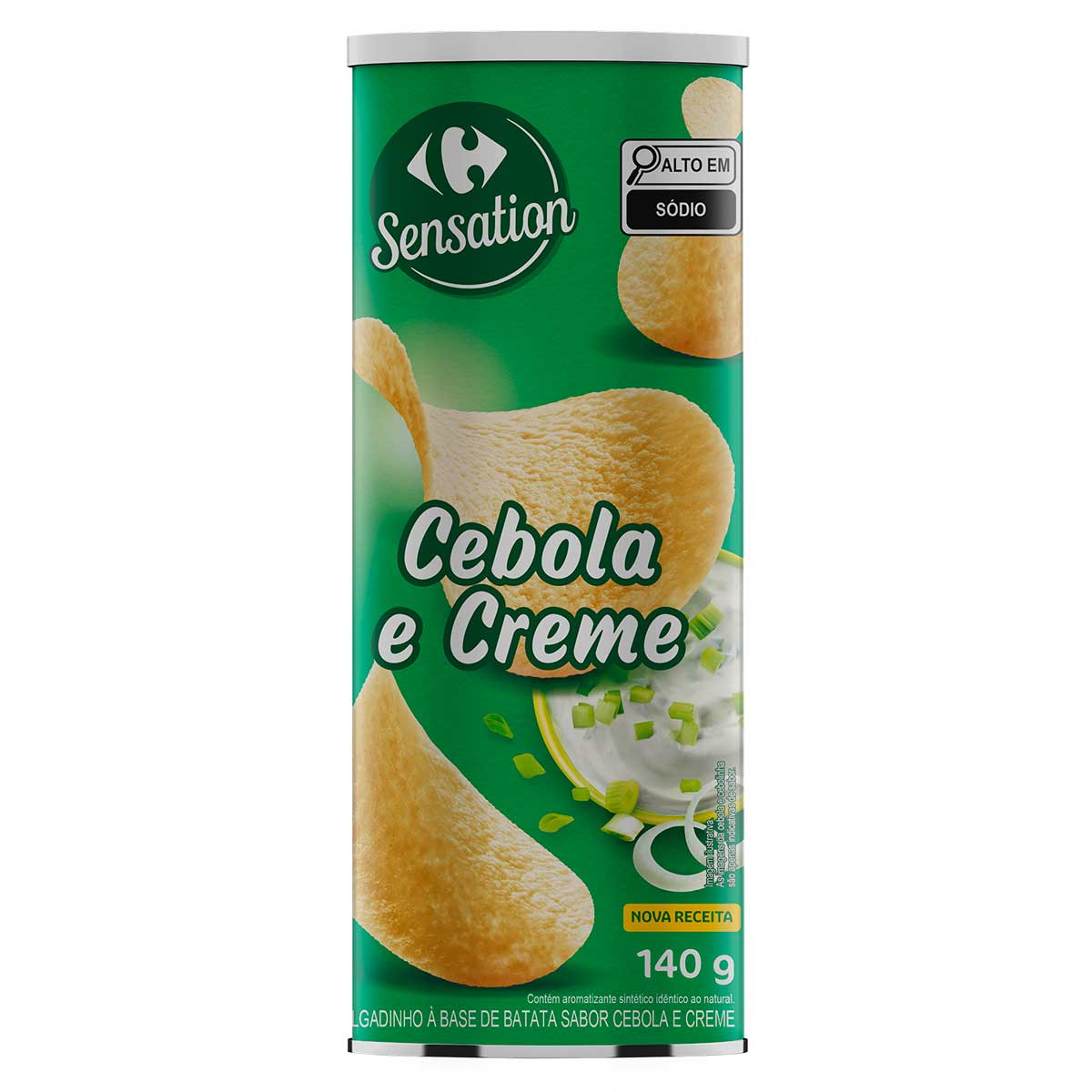 Papas Fritas Carrefour Sabor Creme e Cebola 140g