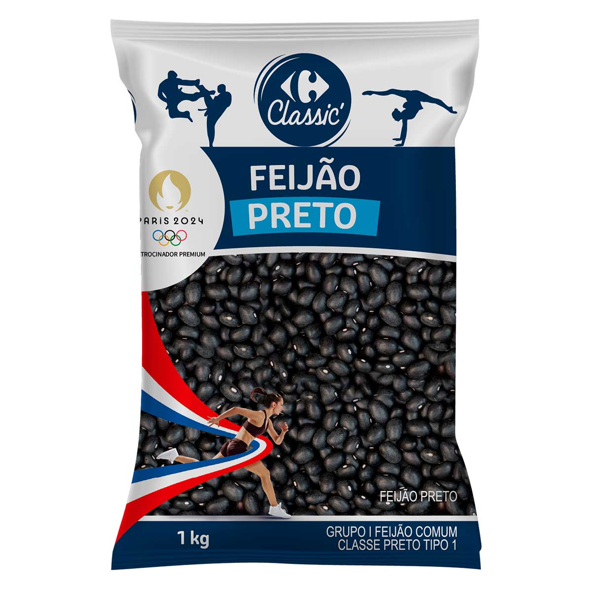 Feijão Preto Carrefour Classic Olimpiadas 1kg