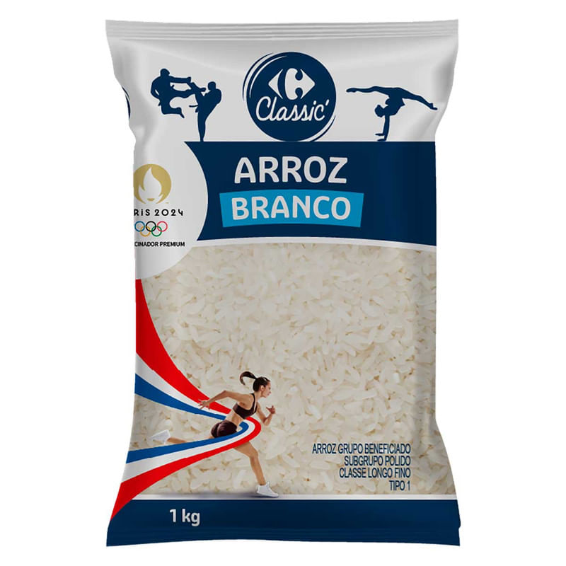 Arroz Branco Carrefour Classic Olimpíadas 1Kg