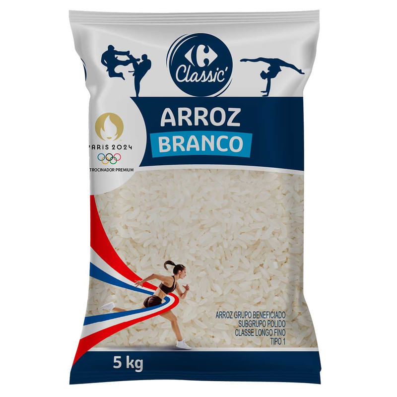 Arroz Branco Carrefour Classic Olimpíadas 5Kg