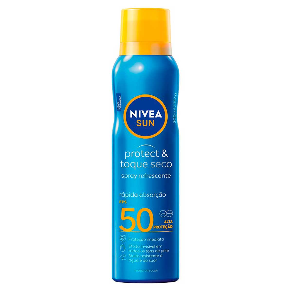 Protetor Solar Spray NIVEA SUN Protect & Toque Seco FPS 50 200ml