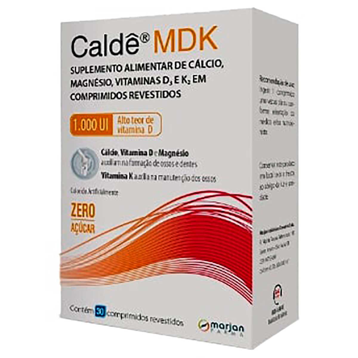 Cálcio Caldê MDK 1000UI 30 Comprimidos