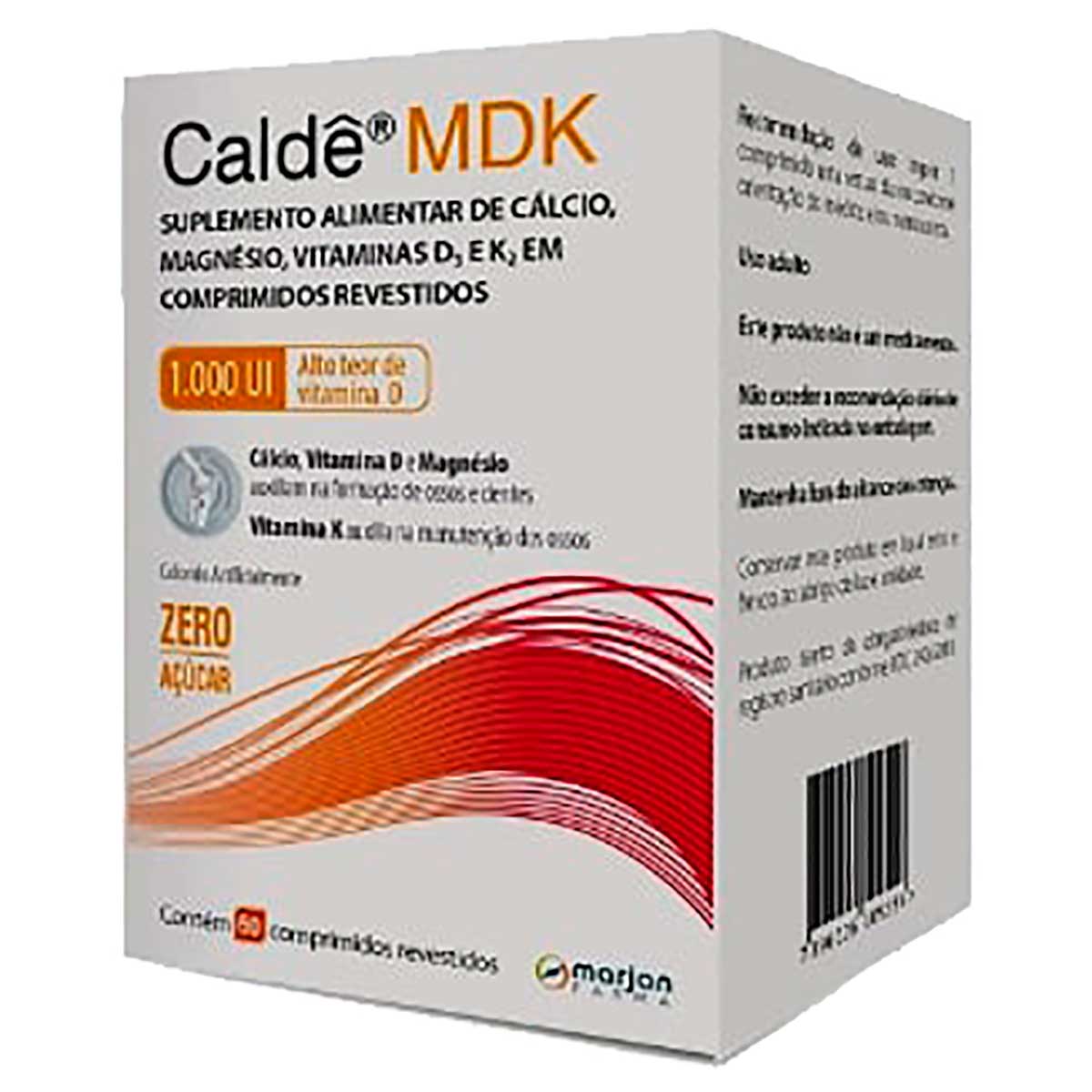 Cálcio MDK Caldê MDK 1000UI 60 Comprimidos