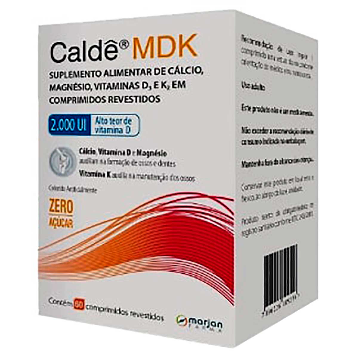 Cálcio MDK Caldê MDK 2000UI 60 Comprimidos