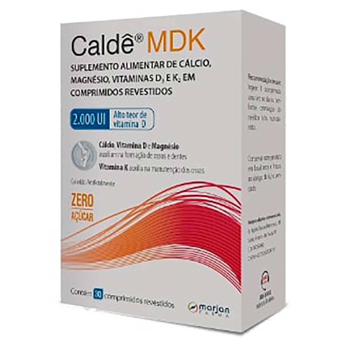 Cálcio Caldê MDK 2000UI 30 Comprimidos