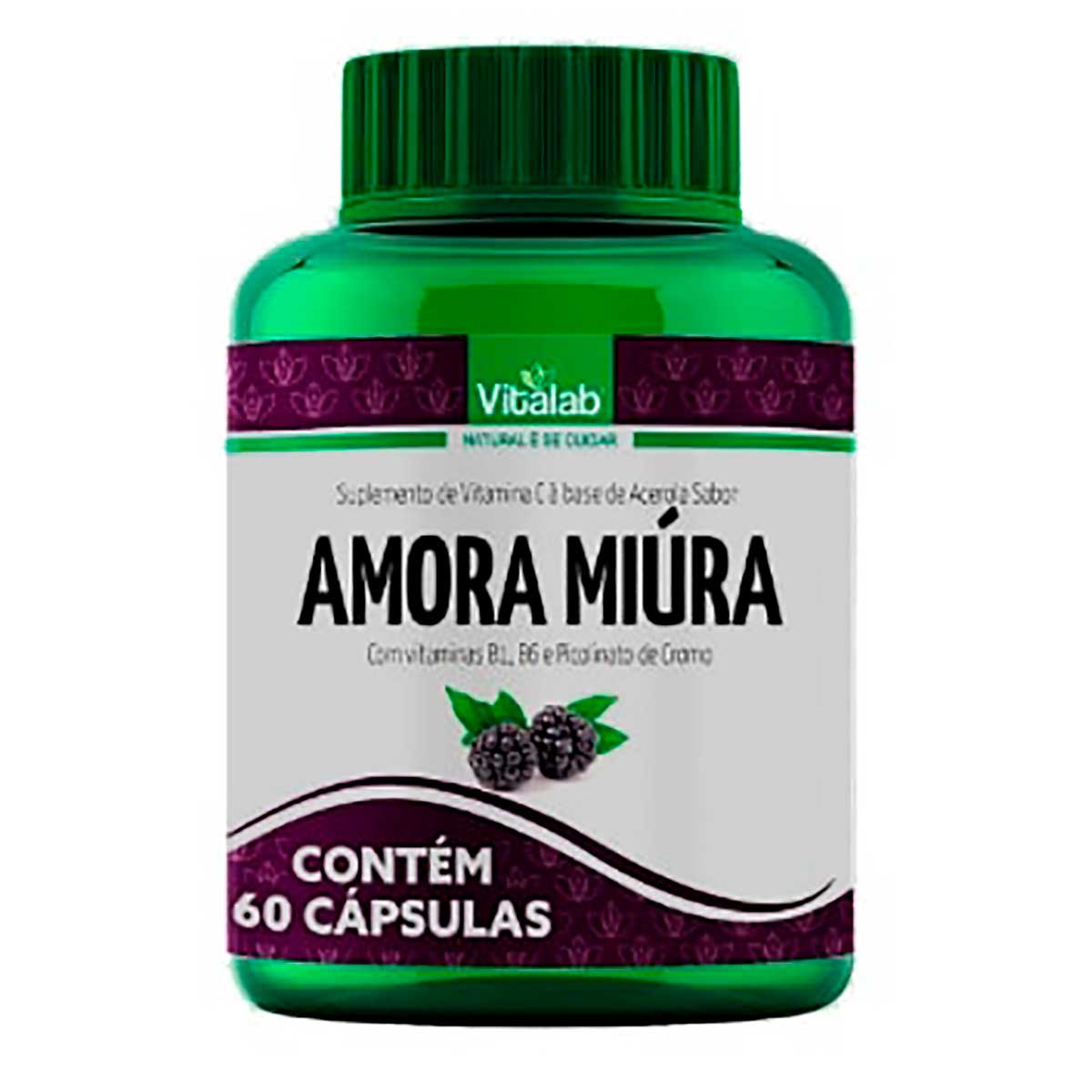 Suplemento Vitamina C Vitalab Amora Miúra com 60 Cápsulas