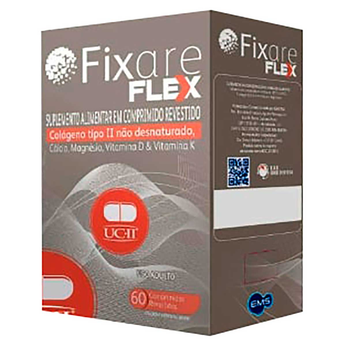 Cálcio + Colágeno Tipo II Fixare Flex MDK 60 Comprimidos