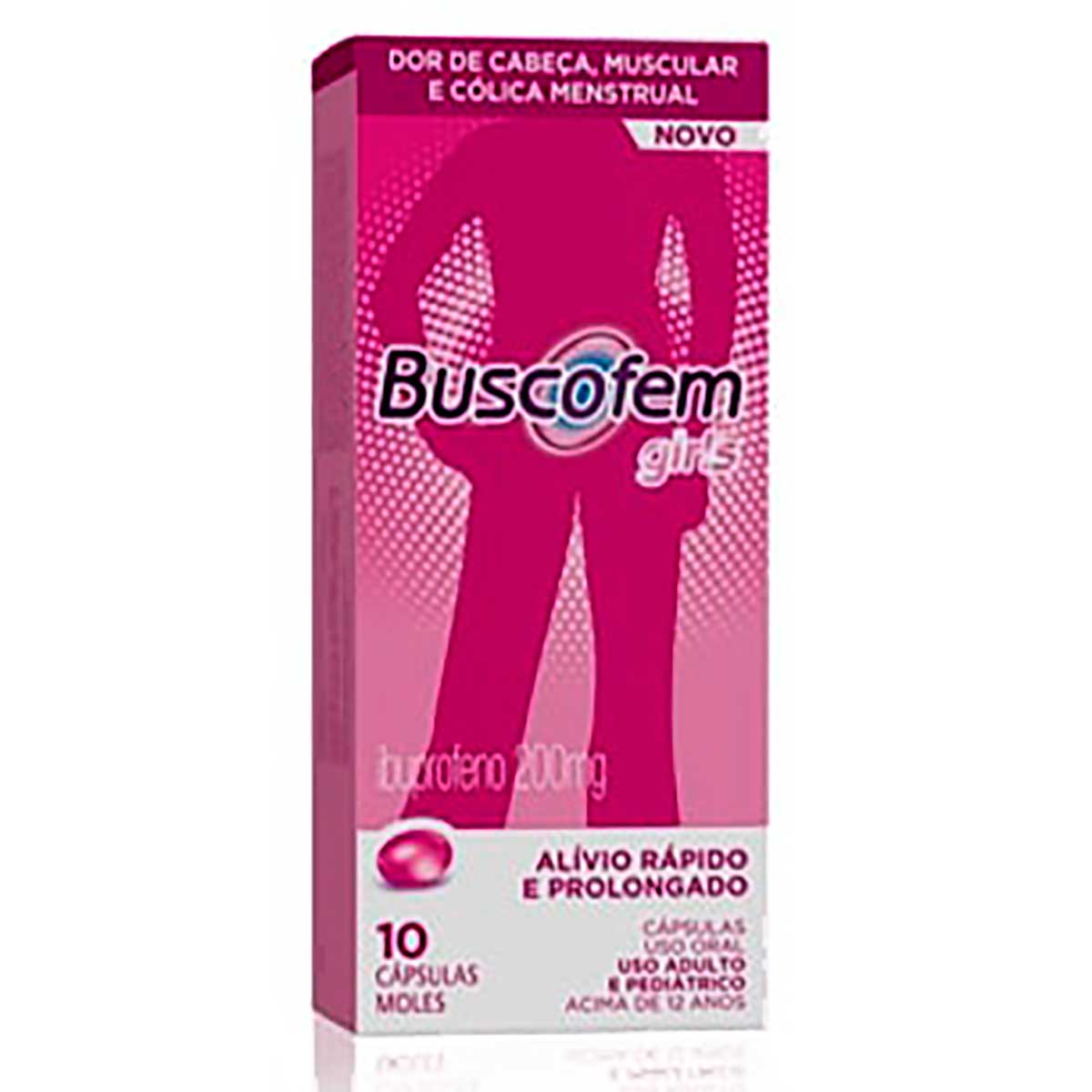 Buscofem Girls 200mg 10 Cápsulas Moles