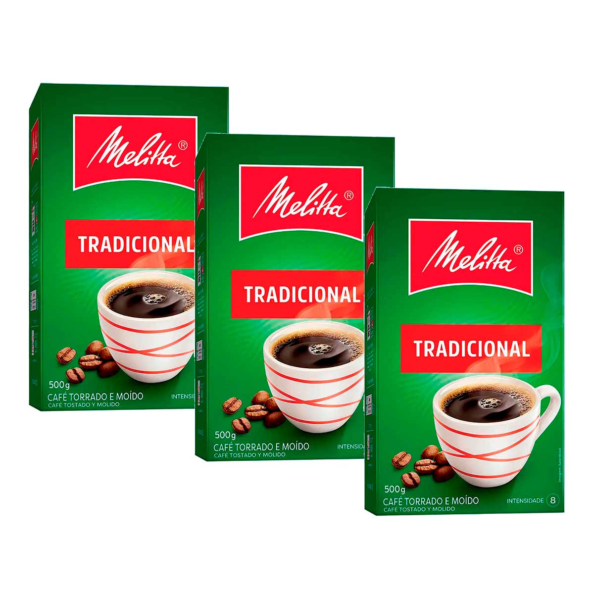 Kit Cafe em Pó Melitta 500g 3 Unidades