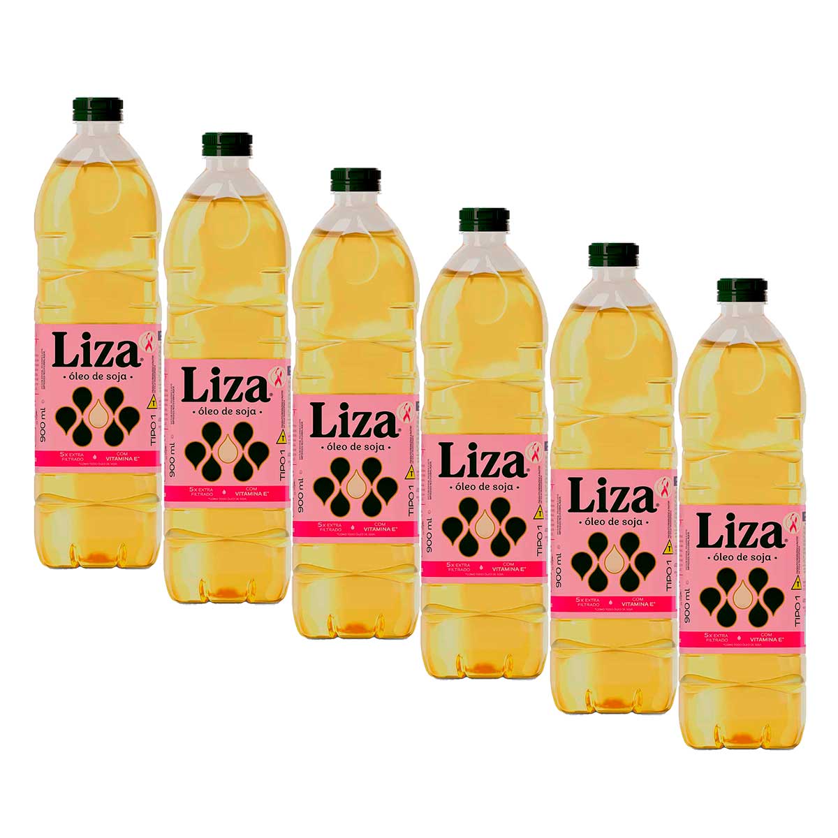 Kit Óleo de Soja Liza 900ml 6 Unidades