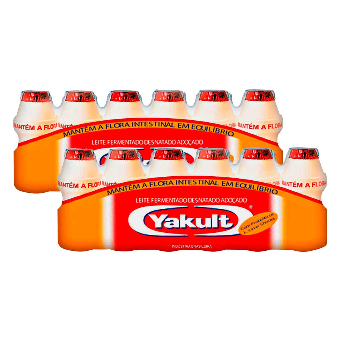 Kit Leite Fermentado Desnatado Yakult 80g 6 Unidades 2 Packs