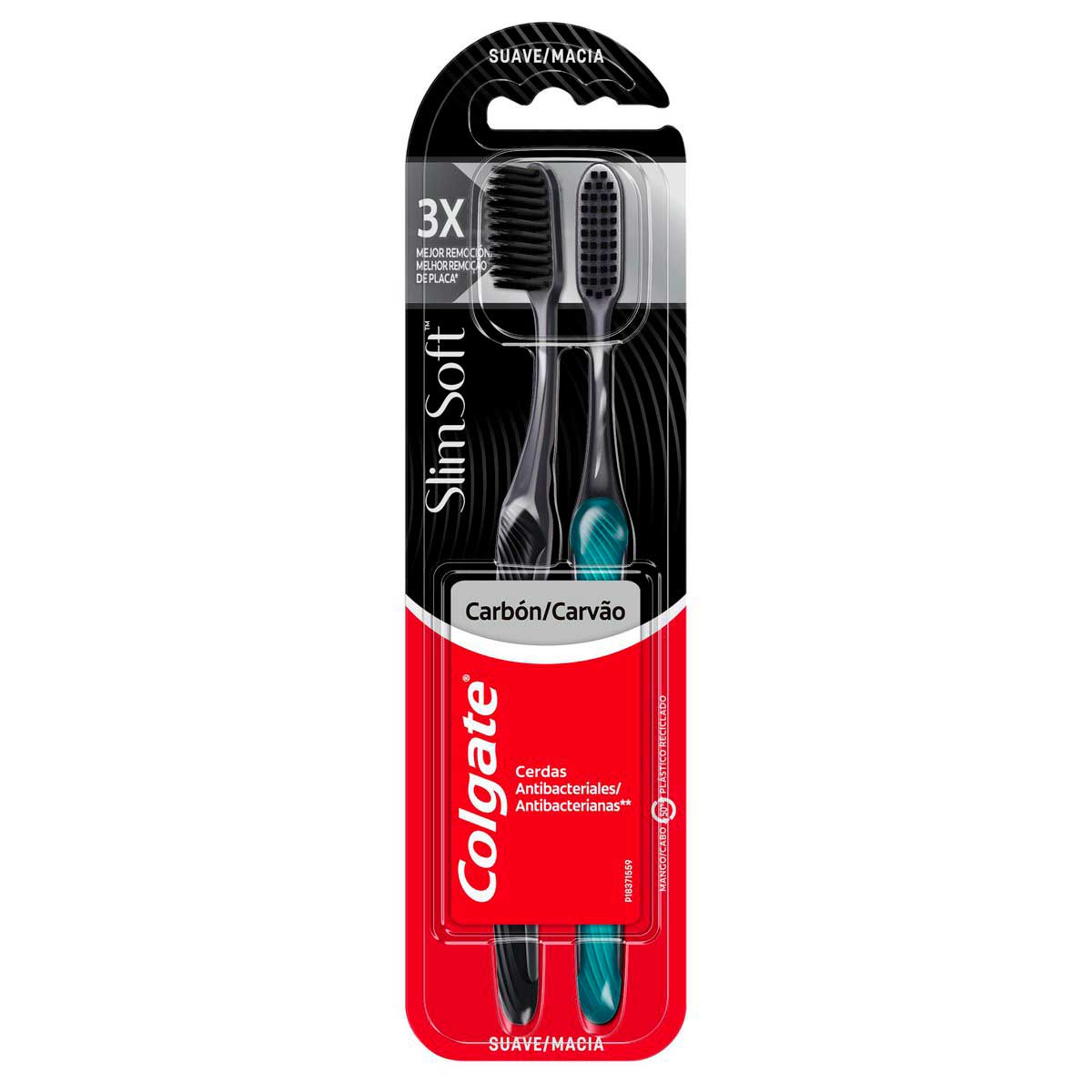 Escova de Dente Colgate Slim Soft Black 2 Unidades