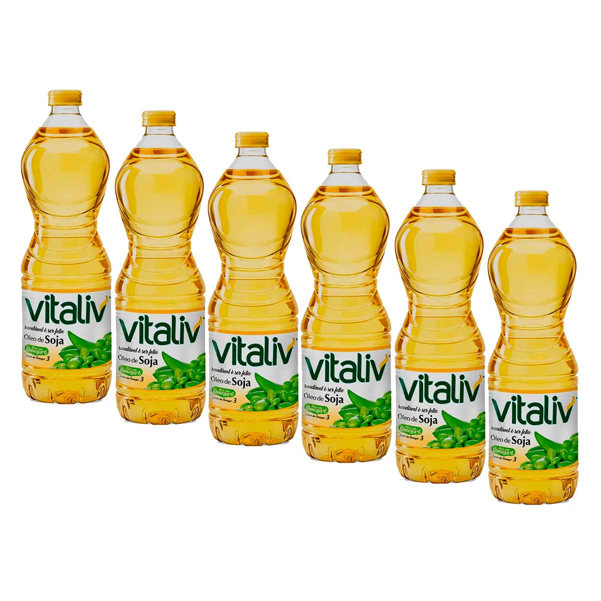 Kit Óleo de Soja Vitaliv Garrafa 900 ml 6 Unidades