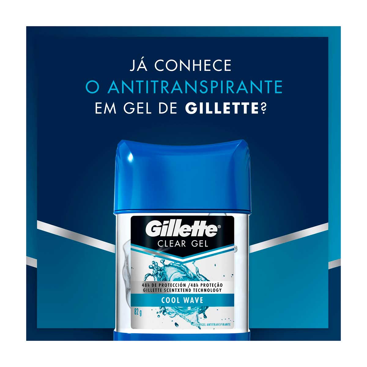 Desodorante Gel Gillette Cool Wave 82g.