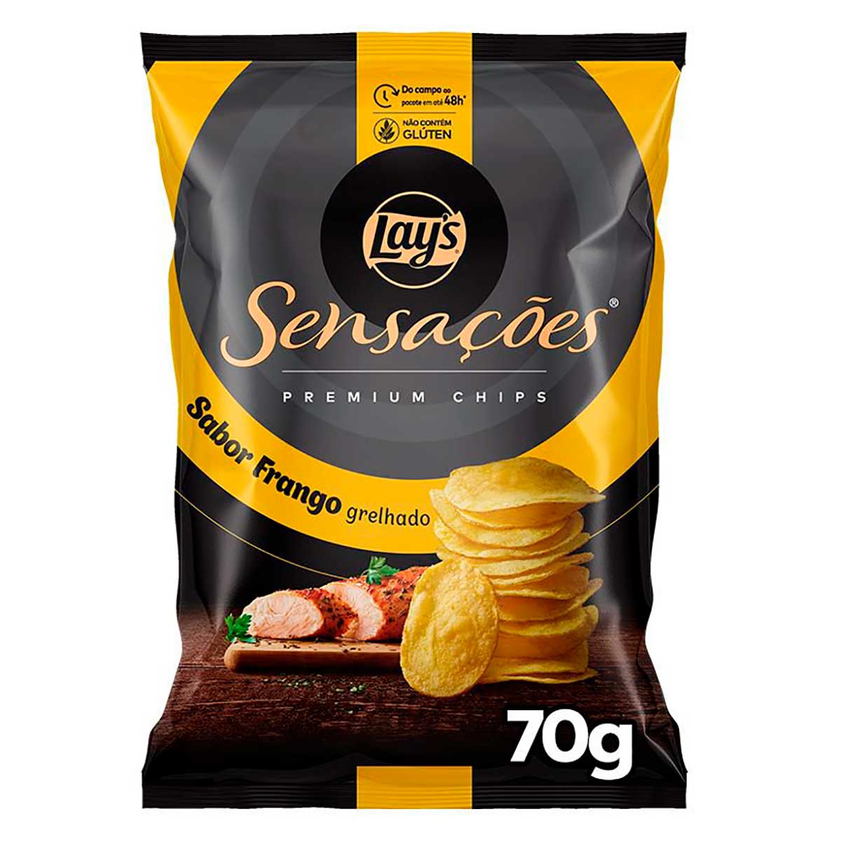 Batata Frita Lisa Frango Grelhado Lay's Sensações Premium 70g