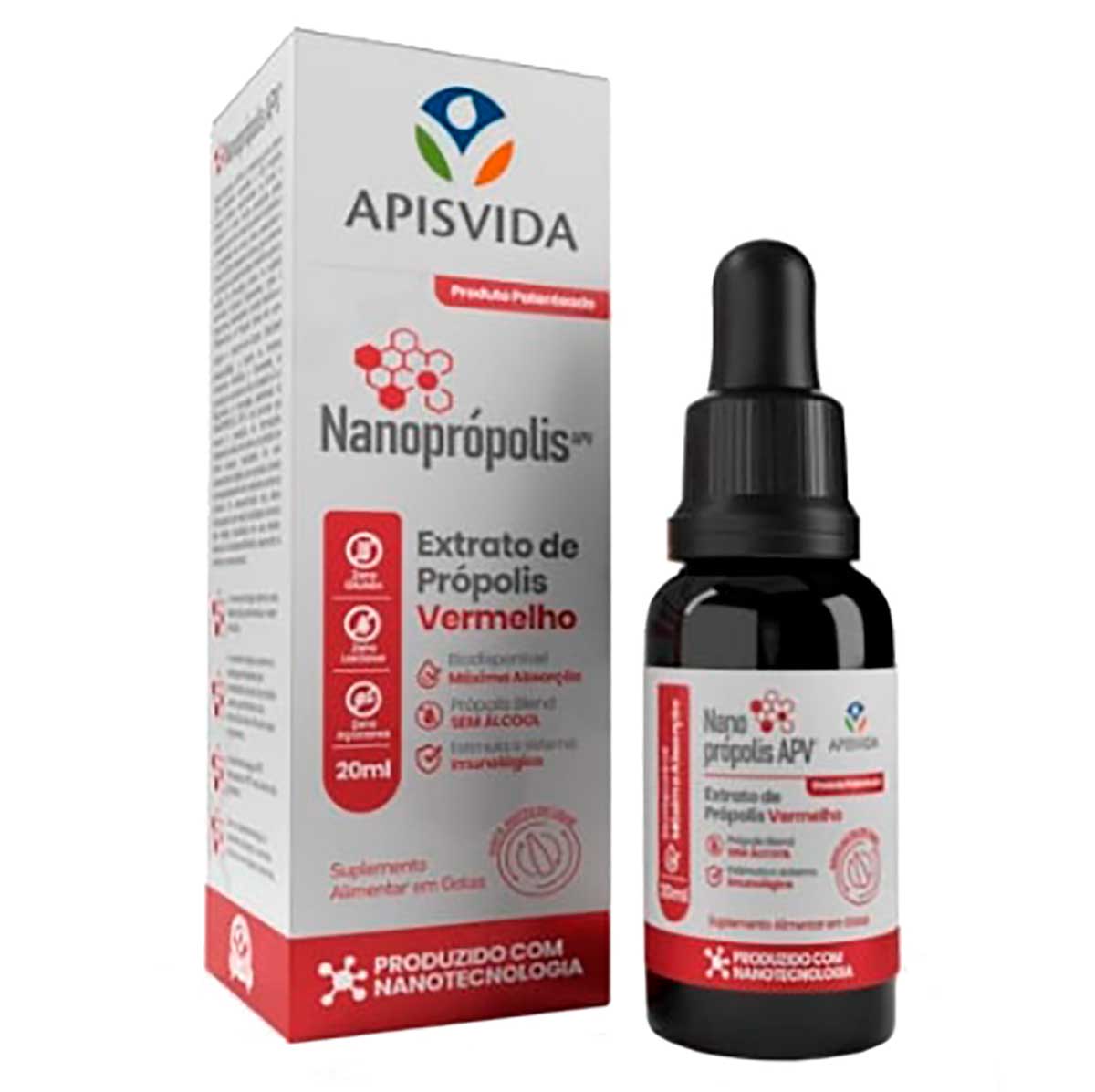 Extrato de Própolis Vermelho Nanoprópolis 20ml