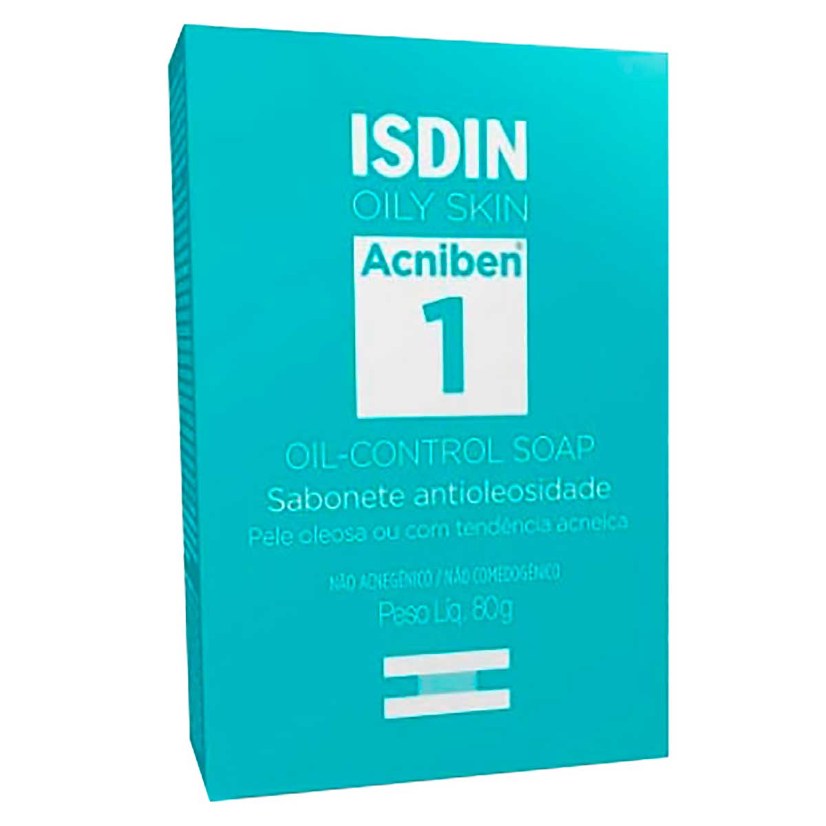 Sabonete Facial Antioleosidade em Barra Isdin Oily Skin Acniben 1 Oil Control 80g