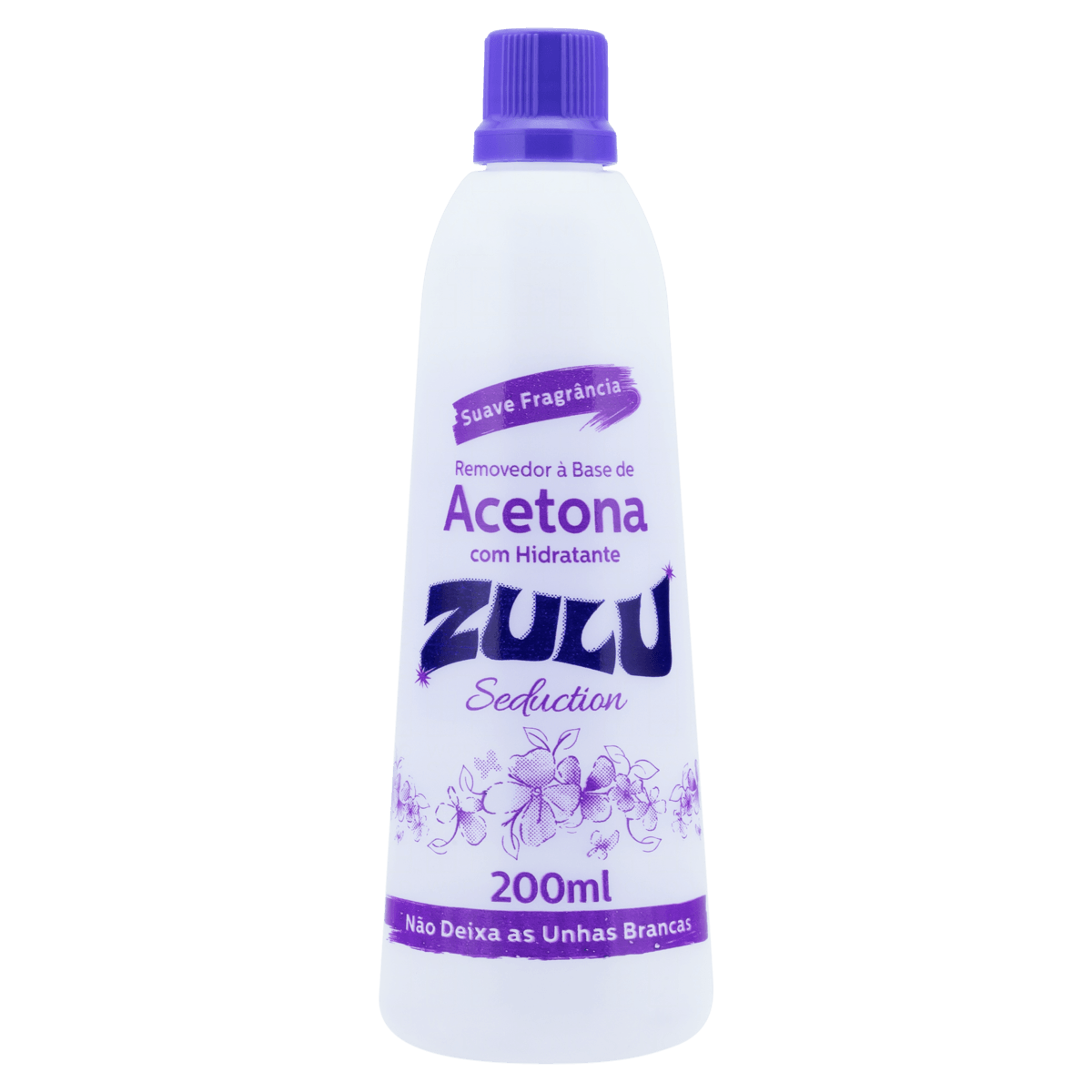 Removedor de Esmalte com Acetona Zulu Seduction Frasco 200ml