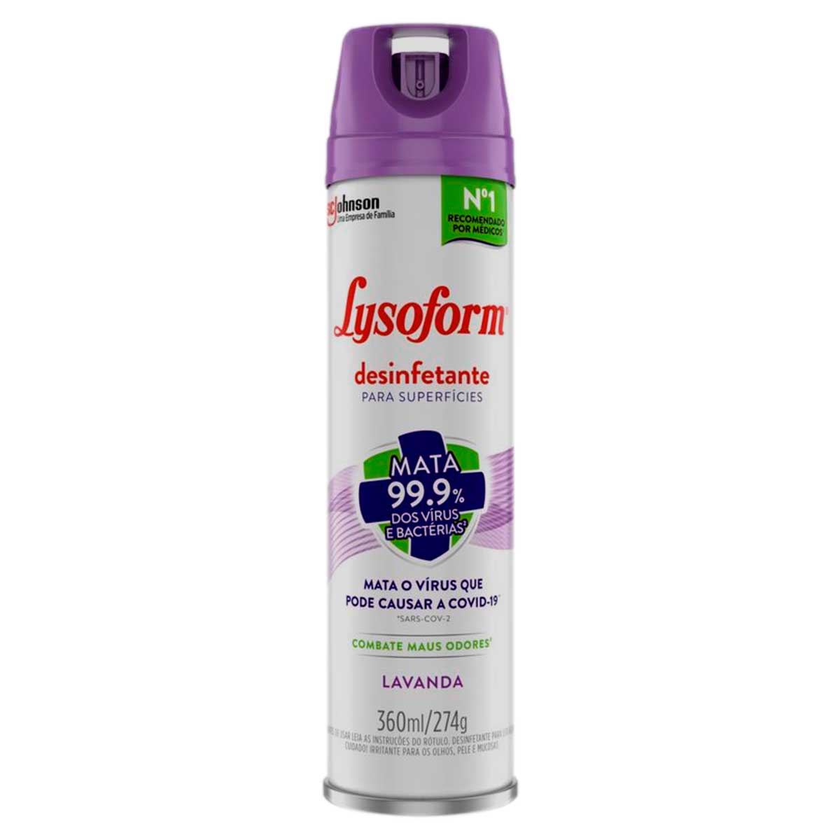 Desinfetante Aerossol Lysoform Lavanda 360ml