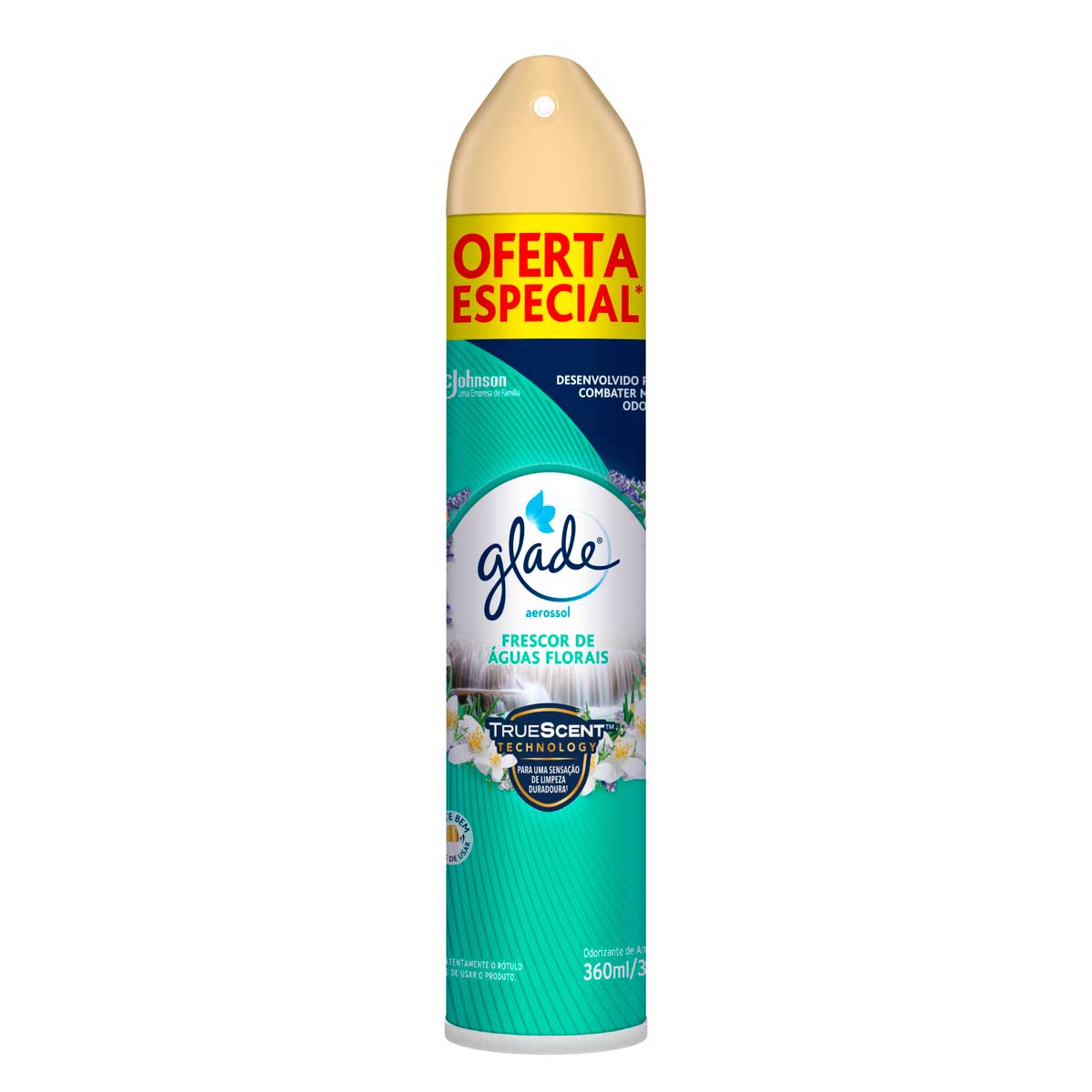 Desodorizador Glade Aerossol Frescor de Águas Florais 360 ml