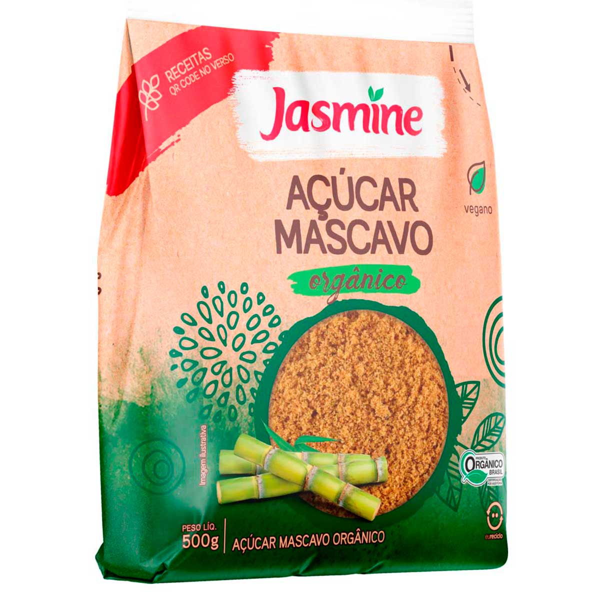 Açúcar Mascavo Orgânico Jasmine 500g