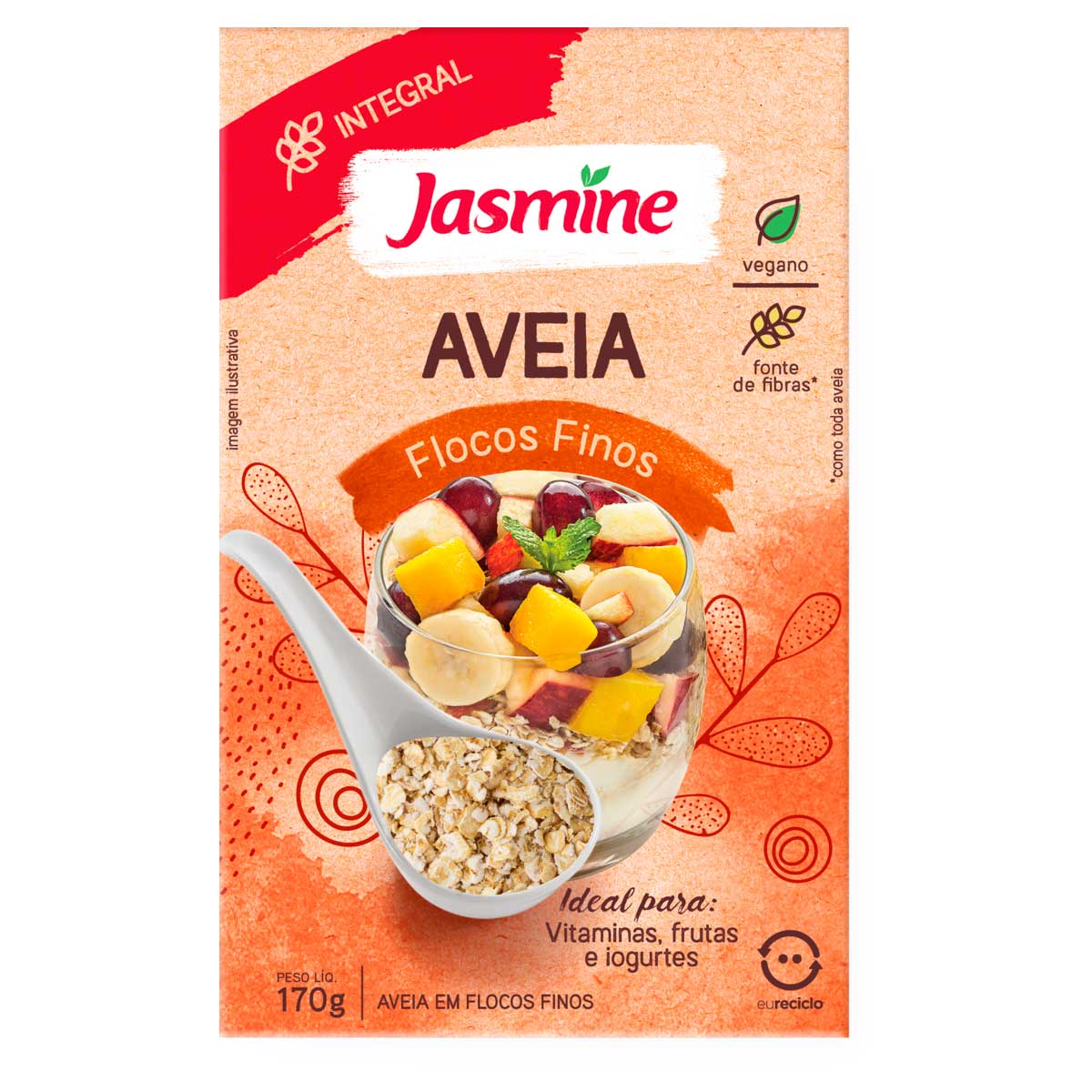 Aveia em Flocos Finos Jasmine 170g