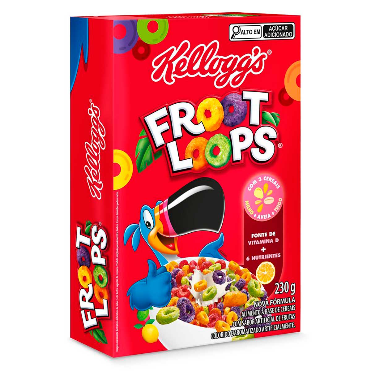 Cereal Froot Loops Sabor de Frutas Kellogg's 230g