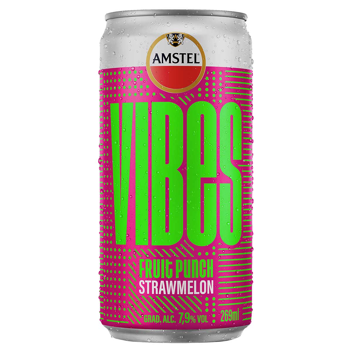 Bebida Mista Fruit Punch Strawmelon Amstel Vibes Lata 269ml