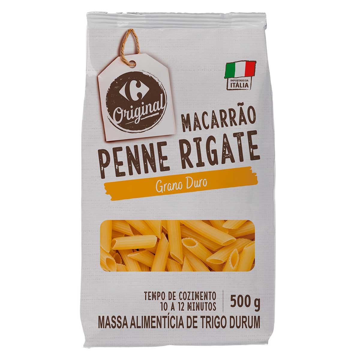 Macarrão Penne Rigate Grano Duro Carrefour Original 500g