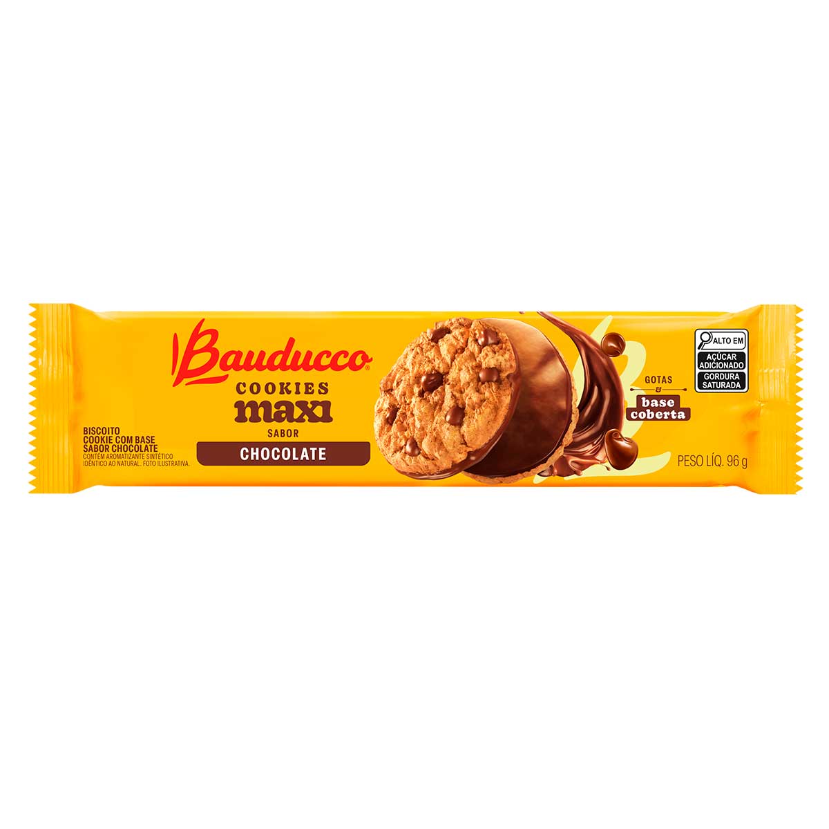 Cookie de Baunilha com Cobertura de Chocolate Bauducco Maxi 96g